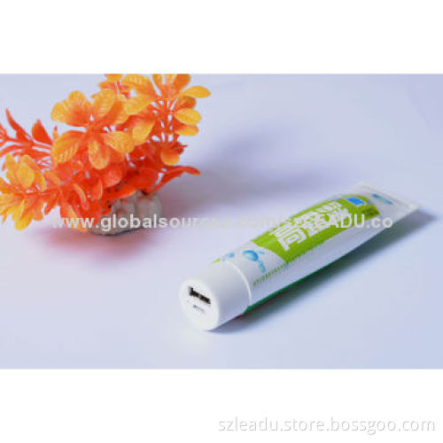 Toothpaste-shaped Power Bank, 2,200-3,000mAh for option